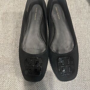 Tory Burch Black Flats Classic Leather Loafers